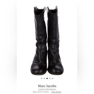 Marc Jacobs Leather Mid calf moto boots. Size 10.5